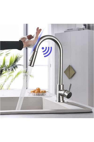 OEM Smart Touch Kitchen Sink Faucet with Chrome Color Spiral Fountain New Imported