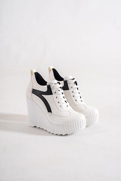 POLO PRESTIGE Boobs Beyaz Dolgu Topuk Kadın Spor Ayakkabı