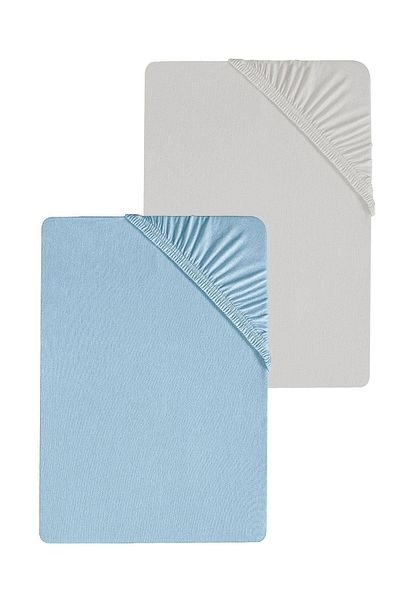 COTENCONCEPT 2 Plain Cotton Single Sheets 120 X 200 X 30 cm Elastic Combed Cotton Sheets