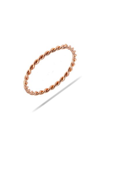 Sümer Telkari Burgu Rose Ince Gümüş Yüzük 3203