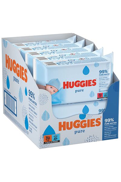 Huggies Huggies 99% Pure Baby Wipes - 560 Wipes - 10 Packs * 56 Wipes