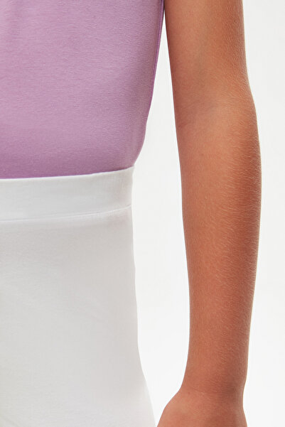 LOVETTI Beyaz Basic Kız Çocuk Dans Şort