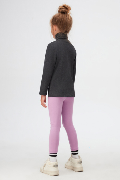 LOVETTI Full Turtleneck Anthracite Long Sleeve Girl's T-shirt - Winter