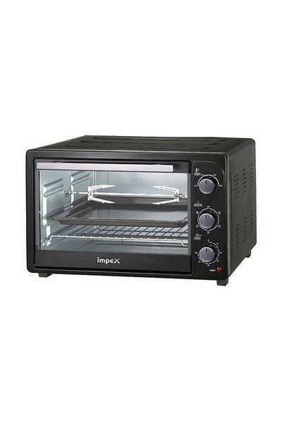 İMPEX Electric Oven 35 Ltr, 1500W, Rotisserie Function, 100-250°C, 60-Min Timer, 6 Heating Stages, Light