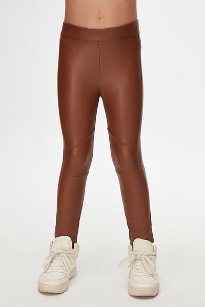 LOVETTI Tan Girl's Winter Leather Trousers