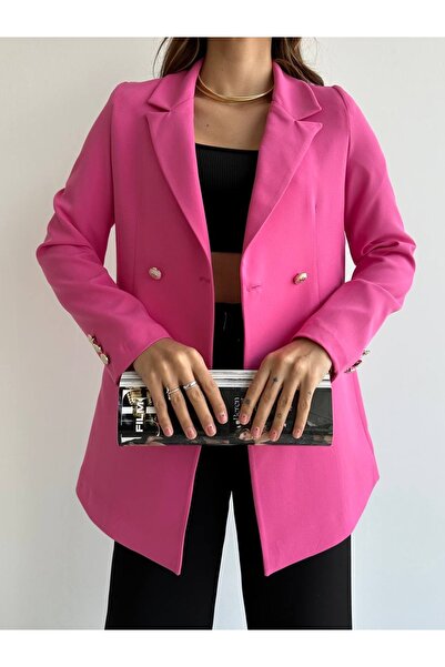 Kedi Fashion Gold detaylı blazer ceket