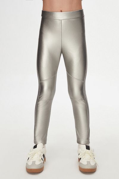 LOVETTI Silver Girl's Winter Leather Trousers