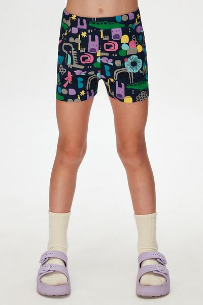 LOVETTI Girl - PocKeted Patterned Cutouts Animal Shorts