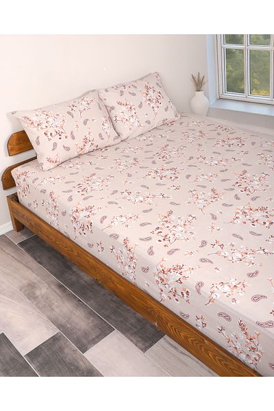 ENESSA Patterned Single Oversized Elastic Bed Sheet