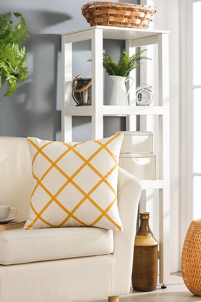 Bemonse Yellow Diamond Pattern Throw Pillow Cover