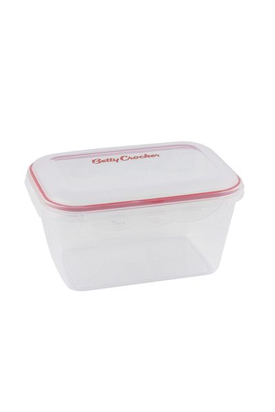 BETTY CROCKER Rectangular Food Container 3500Ml Transparent and Red