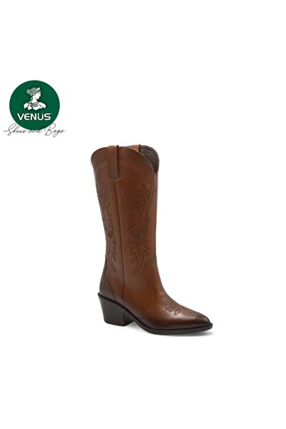 Venüs Venus 2454103 Western Leather Women's Boots with K Heel