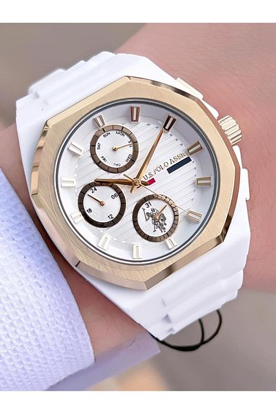 U.S. Polo Assn. U.S.Polo Assn. 3 Atm Water Resistant Sports Men's Wristwatch - Silicone Band, Inner Functions Active Up1B05