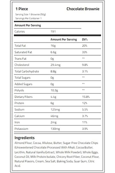 Laperva Protein Brownie, Chocolate Brownie, Box of 18 Pieces