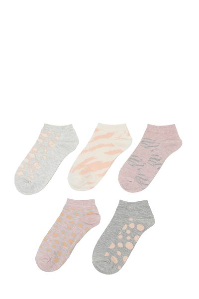 Polaris FASHION 5 LI PTK-W 4PR GREY MULTI dámske 5-dielne ponožky do topánok