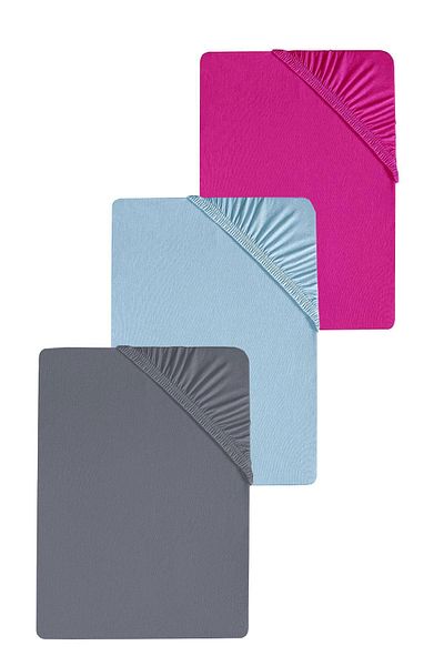 COTENCONCEPT ملاءة سرير مفردة من القطن الممشط - 80x200+30 سم 3 قطع مع مطاط