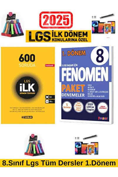 Ankara Yayıncılık Hız 2025 8.sınıf Lgs 600 Soruda 1.dönem Tekrar Fenomen 1.dö...