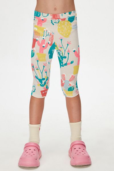 LOVETTI Girl's Patterned Spring Cactus Knee-length Tights Capri