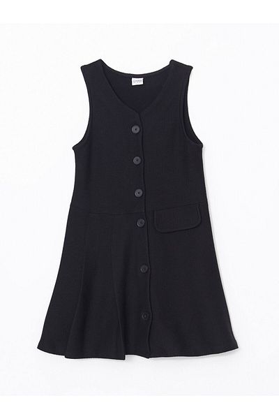 LC Waikiki V-Neck Girl's Dress