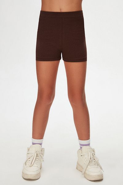 LOVETTI Girl's Brown Dance Shorts - Basic Design