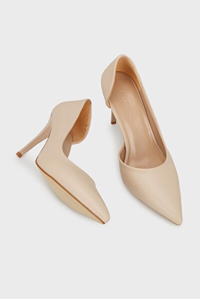 Rachel Leather Pointed Toe Asymmetrical Heels Shoes 24K036Mine