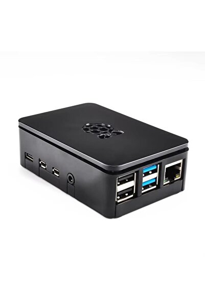 Raspberry Pi 4B için Logolu ABS Plastik Muhafaza Kutusu