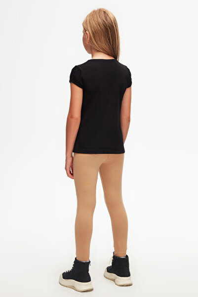 LOVETTI Μαύρο Basic Κοριτσίστικο T-Shirt με λαιμόκοψη καρπούζι