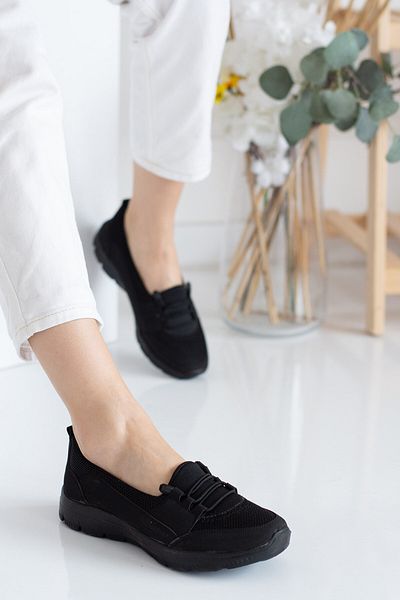 İmerShoes Black - Women's Ballerina Flats Easy to Wear Breathable Lightweight Comfortable Sole Flexible Daily Sports Shoes 041