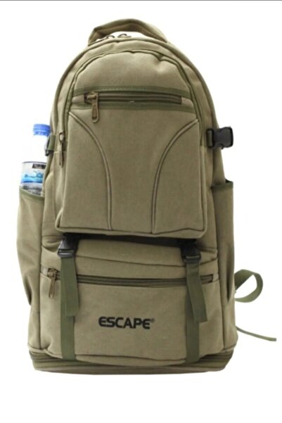 ESCAPE 508 Canvas Beige Mountaineer Backpack with Laptop Compartment and Gusset