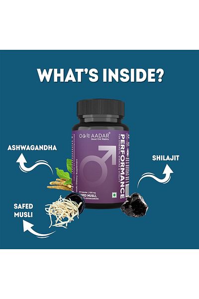 Aadar Performance Capsule for boosting Stamina 60 Capsules Pack of 2