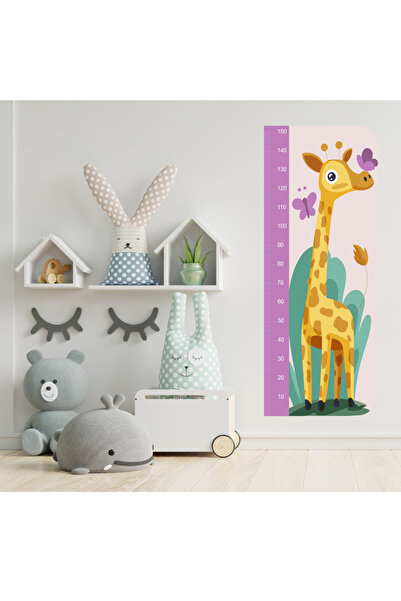 bizden alınır güvenli alışverişin adresi Sevimli Zürafa Boy Ölçme Cetveli Çoc...