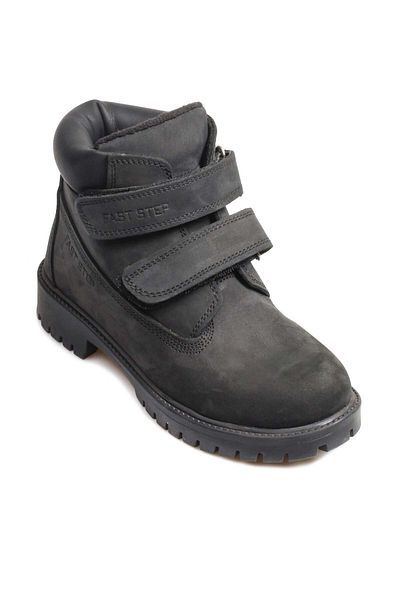 Ayakkabıhane Εσωτερικά και εξωτερικά Γνήσιο δέρμα Nubuck Μαύρο Unisex Παιδικές Μπότες Εργασίας Ah08006191611106