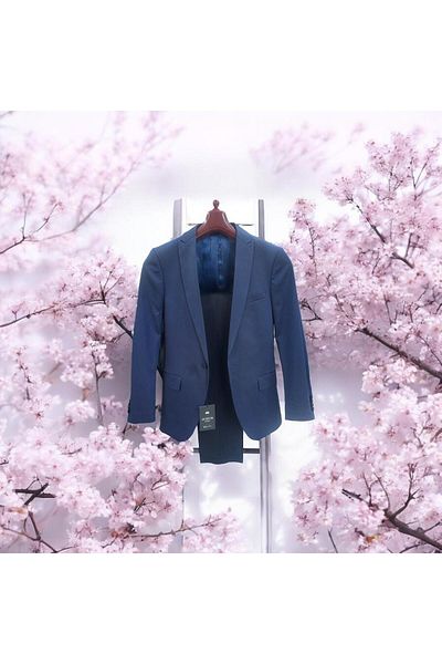 Sarar Men's Navy Blue Tuxedo Suit