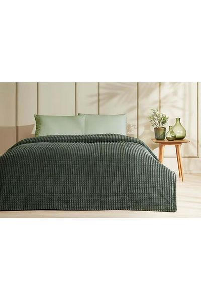 Özdilek Modern Line Özdilek Single Blanket Set - Pramit Khaki (150X220)