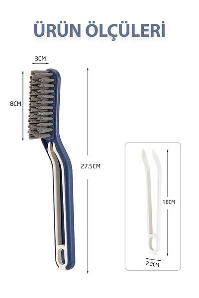 Fresh Moon Cleaning Brush Fine Detail with Tweezers Bathroom Intergrout Brush Tiles Kitchen Sink Cleaning Broom
