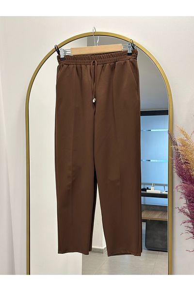 Ebrar Store Asian Carrot Leg Trousers-Mt1444 Coffee