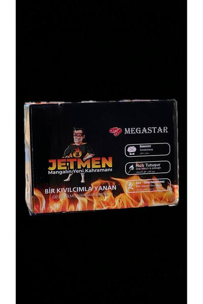 Jetmen Megastar Pro Geliştirilmiş Mangal Kömürü ( 1 Koli 6 Adet 12 Kg)