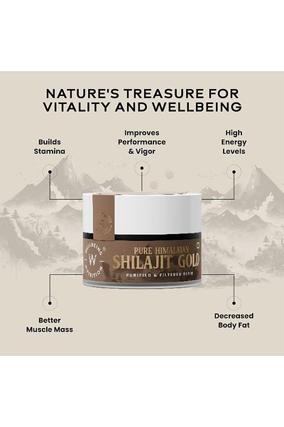 Wellbeing Nutrition Pure Himalayan Shilajit Gold Resin 20G