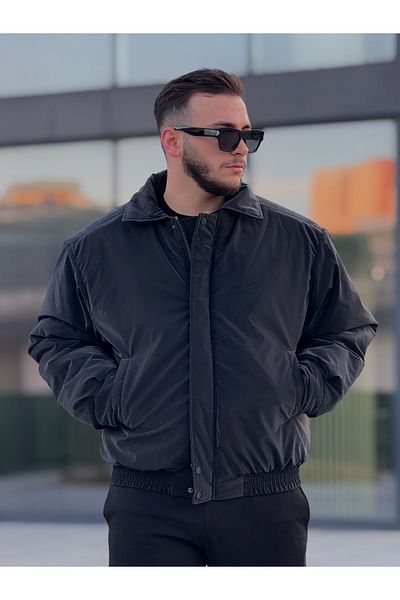 KINGAF Men's Overize Leather Coat
