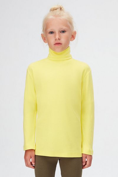 LOVETTI Yellow Highlighter - Full TurtlenecK Long Sleeve Girl's T-shirt