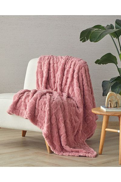 English Home Pink Fancy Love Jacquard Wellsoft TV deka