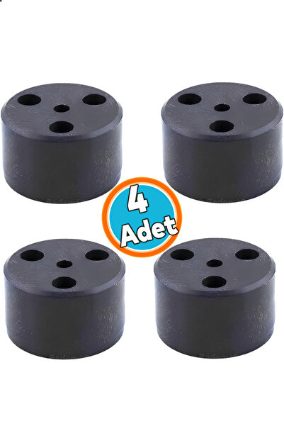 Furniture Foot Riser Base Foot Seat Under Sofa Puff Legs Height=3.7 cm Black 4 Pieces