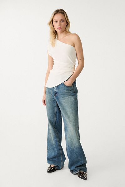 Stradivarius Asymmetric top with buckle detail