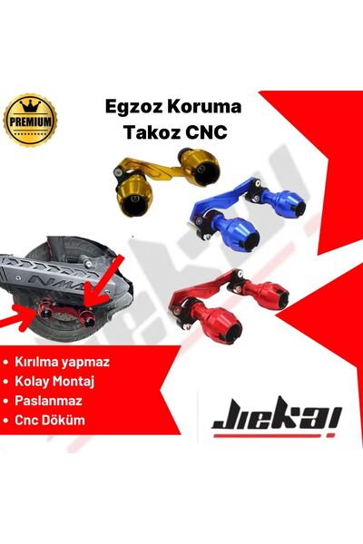 JİEKAİ Mavi Nmax Egzoz Koruma Takozu Cnc Özel Seri *RM-04