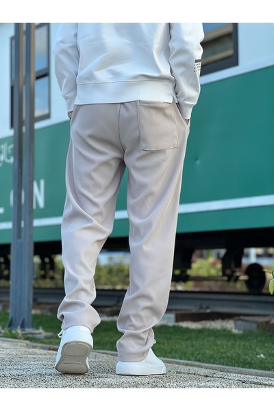 ElitWear Зручні штани з смугастим принтом з еластичної тканини з підкосами Relaxed