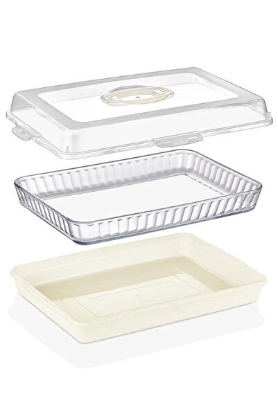 CocoVia صندوق بورس مستطيل |   حاوية تخزين وحمل زلابية المعجنات القابلة للقفل