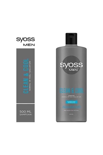 Syoss Etkili Men Clean & Cool Menthol Shampoo 500ml