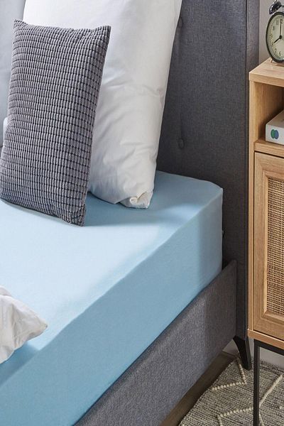 COTENCONCEPT 2 Plain Cotton Single Sheets 120 X 200 X 30 cm Elastic Combed Cotton Sheets