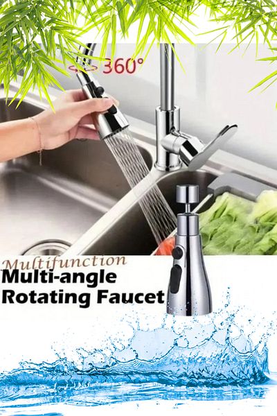 Yayke 1Pc 3-Function Metallic Faucet Head - with Mode and Swivel Head
