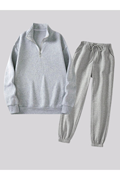 Revasser Unisex Femei/Bărbați Culoare personalizată cu fermoar Guler și Jogge...